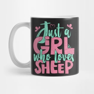 Just A Girl Who Loves Sheep Farmer Gift design Mug